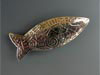 Sterling Silver Etched Fish Pin 2" long